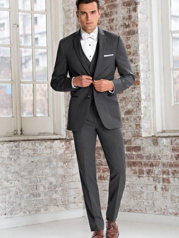 ULTRA SLIM STEEL GREY STERLING WEDDING SUIT