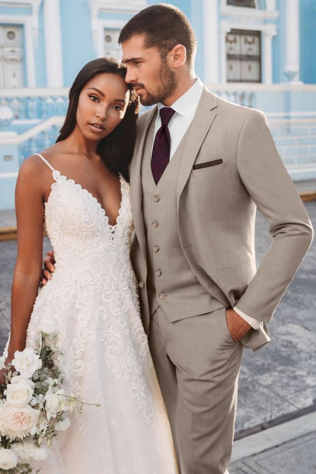 ULTRA SLIM SAND BRUNSWICK SUIT